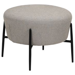 DAN-FORM ORBIT fodskammel Cashmere bouclé stof m. sorte metal ben