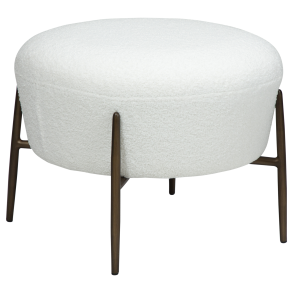 DAN-FORM ORBIT fodskammel Snow RPES bouclé m. antikke messing ben