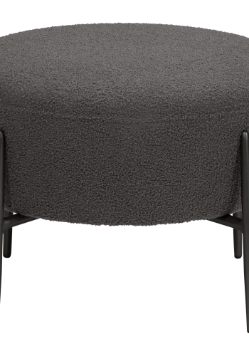 DAN-FORM ORBIT fodskammel Stone RPES bouclé m. antikke tin ben