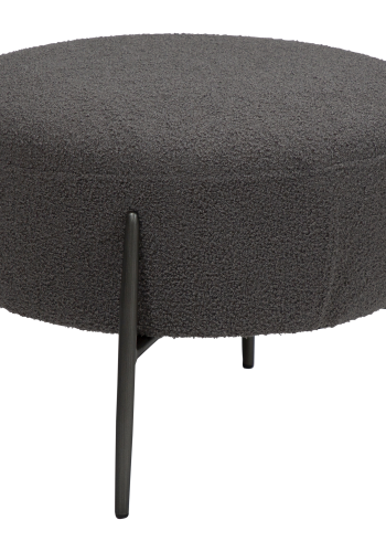 DAN-FORM ORBIT fodskammel Stone RPES bouclé m. antikke tin ben