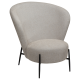 DAN-FORM ORBIT Lounge Chair Cashmere bouclé stof m. sorte metal ben