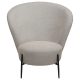DAN-FORM ORBIT Lounge Chair Cashmere bouclé stof m. sorte metal ben