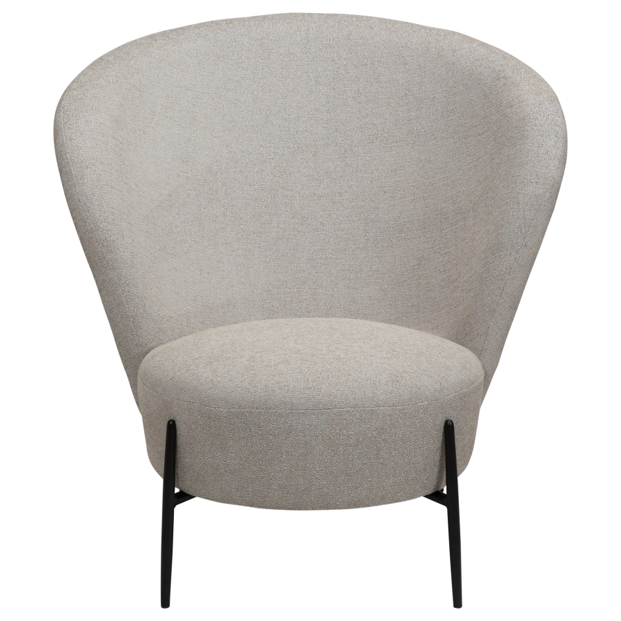 DAN-FORM ORBIT Lounge Chair Cashmere bouclé stof m. sorte metal ben