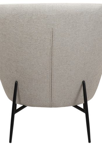 DAN-FORM ORBIT Lounge Chair Cashmere bouclé stof m. sorte metal ben