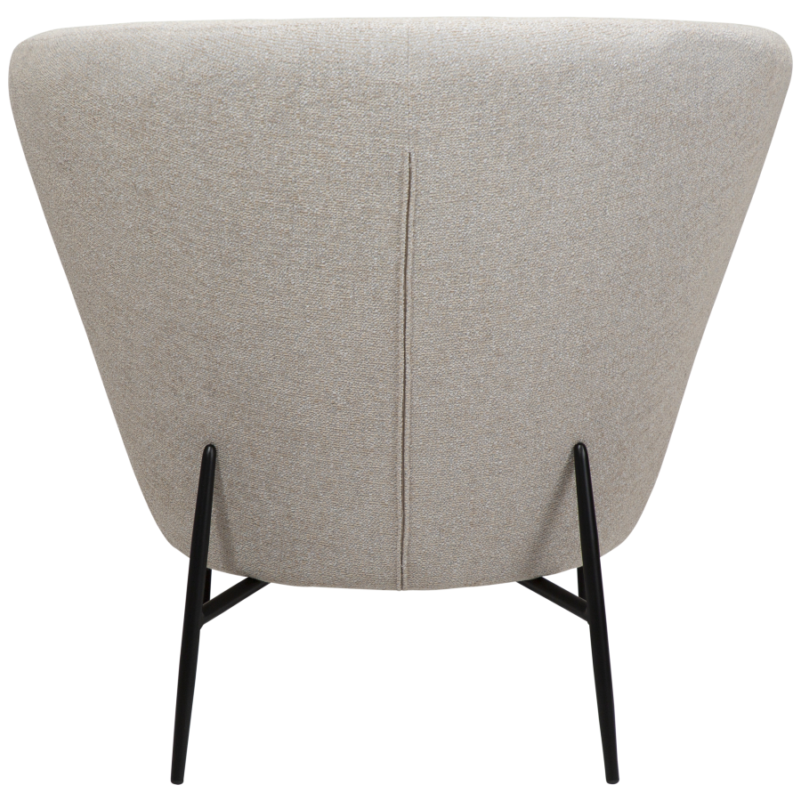 DAN-FORM ORBIT Lounge Chair Cashmere bouclé stof m. sorte metal ben