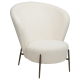 DAN-FORM ORBIT Lounge Chair Dove RPES bouclé stof m. antikke messing ben