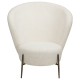 DAN-FORM ORBIT Lounge Chair Dove RPES bouclé stof m. antikke messing ben