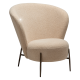 DANFORM Orbit loungestol - matteret mandel RPES boucléstof m. glimmer og antik messing stl