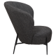 DAN-FORM ORBIT Lounge Chair Raven sort bouclé stof m. sorte metal ben