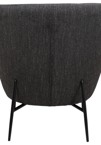 DAN-FORM ORBIT Lounge Chair Raven sort bouclé stof m. sorte metal ben