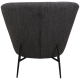 DAN-FORM ORBIT Lounge Chair Raven sort bouclé stof m. sorte metal ben