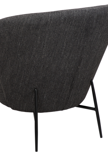 DAN-FORM ORBIT Lounge Chair Raven sort bouclé stof m. sorte metal ben