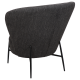 DAN-FORM ORBIT Lounge Chair Raven sort bouclé stof m. sorte metal ben