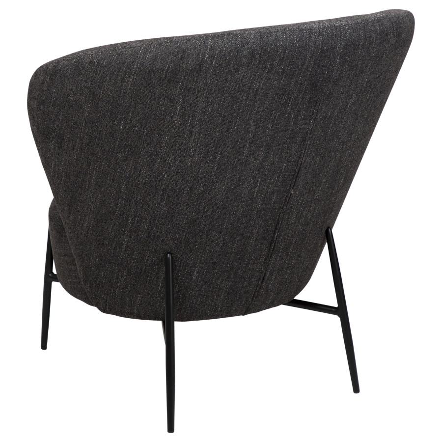 DAN-FORM ORBIT Lounge Chair Raven sort bouclé stof m. sorte metal ben