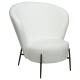 DAN-FORM ORBIT Lounge Chair Snow RPES bouclé m. antikke messing ben