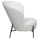 DAN-FORM ORBIT Lounge Chair Snow RPES bouclé m. antikke messing ben