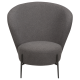 DAN-FORM ORBIT Lounge Chair Stone RPES bouclé m. antikke tin ben