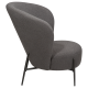DAN-FORM ORBIT Lounge Chair Stone RPES bouclé m. antikke tin ben