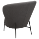 DAN-FORM ORBIT Lounge Chair Stone RPES bouclé m. antikke tin ben