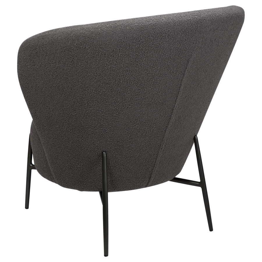 DAN-FORM ORBIT Lounge Chair Stone RPES bouclé m. antikke tin ben