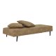 BLOOMINGVILLE Gulli daybed, m. 2 puder - gul bomuld og mrkebrun tr (200x80)