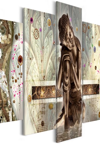ARTGEIST billede trykt p lrred - Buddha's Dream, 5-delt - Flere strrelser
