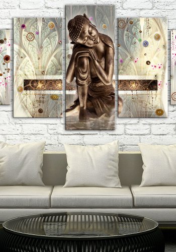 ARTGEIST billede trykt p lrred - Buddha's Dream, 5-delt - Flere strrelser