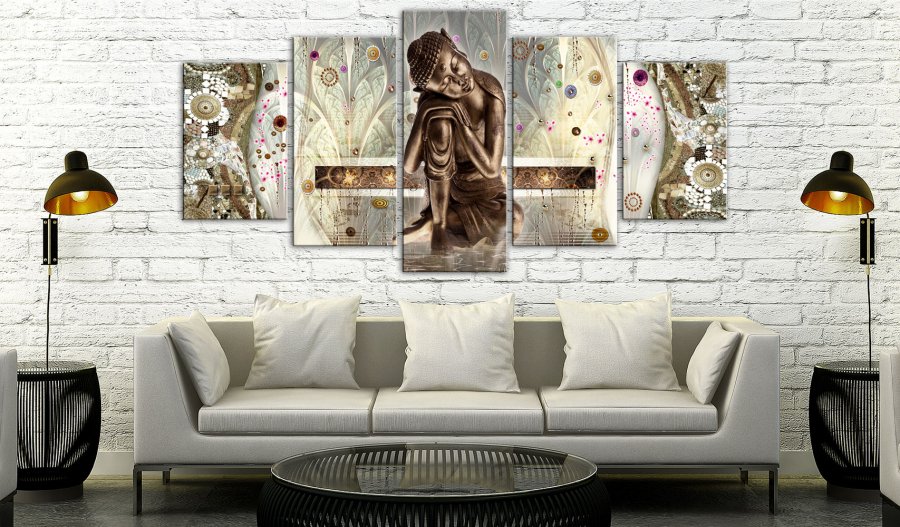 ARTGEIST billede trykt p lrred - Buddha's Dream, 5-delt - Flere strrelser