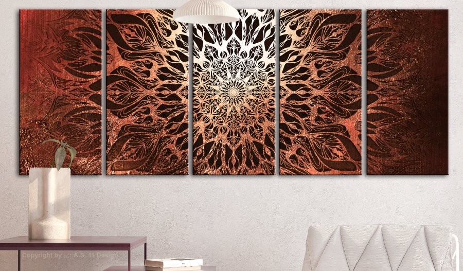 ARTGEIST billede, 5-delt - Hypnosis Orange Narrow - Flere strrelser
