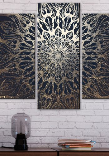 ARTGEIST billede, 5-delt - Hypnosis Brown Wide - Flere strrelser