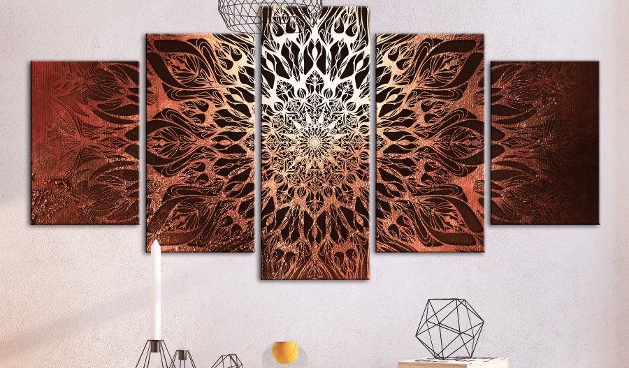 ARTGEIST billede, 5-delt - Hypnosis Orange Wide - Flere strrelser