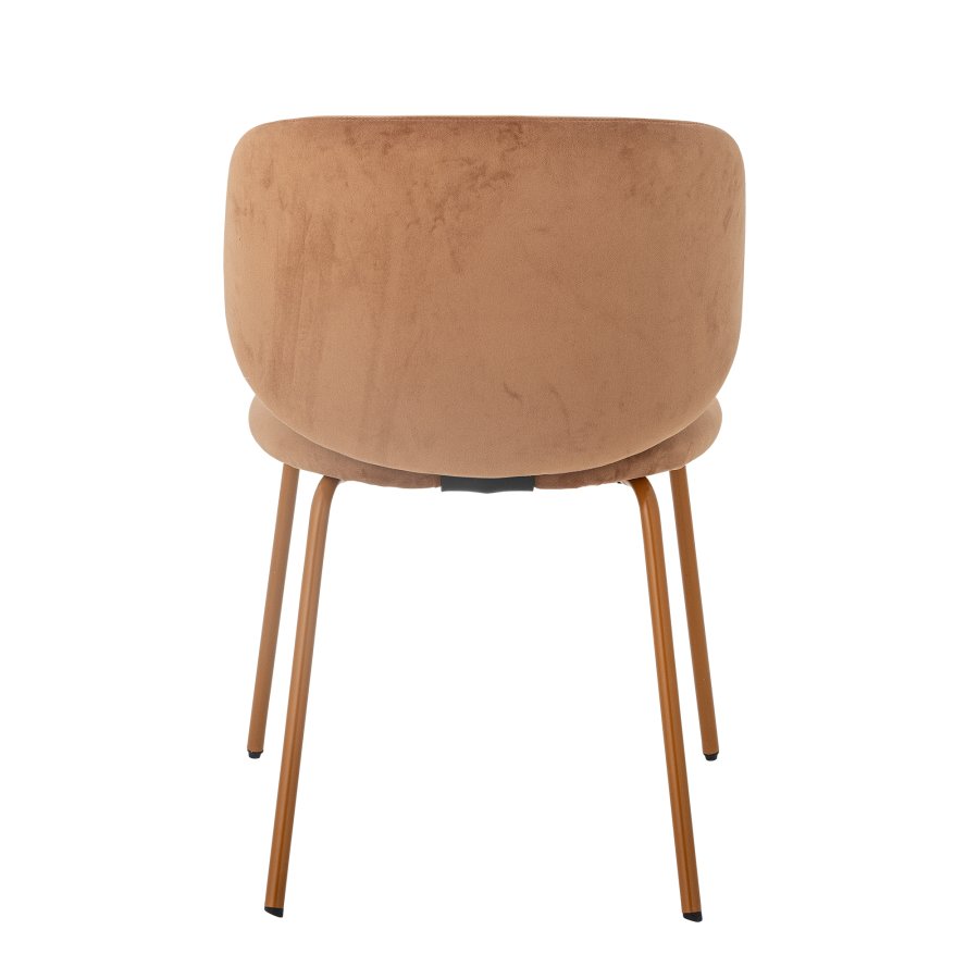 BLOOMINGVILLE Ponte spisebordsstol - orange genanvendt polyester og orange metal