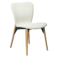 DAN-FORM PARAGON Stol Bone hvid bouclé stof m. egetrsben