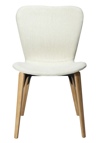 DAN-FORM PARAGON Stol Bone hvid bouclé stof m. egetrsben