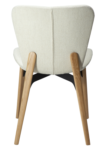 DAN-FORM PARAGON Stol Bone hvid bouclé stof m. egetrsben