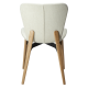 DAN-FORM PARAGON Stol Bone hvid bouclé stof m. egetrsben