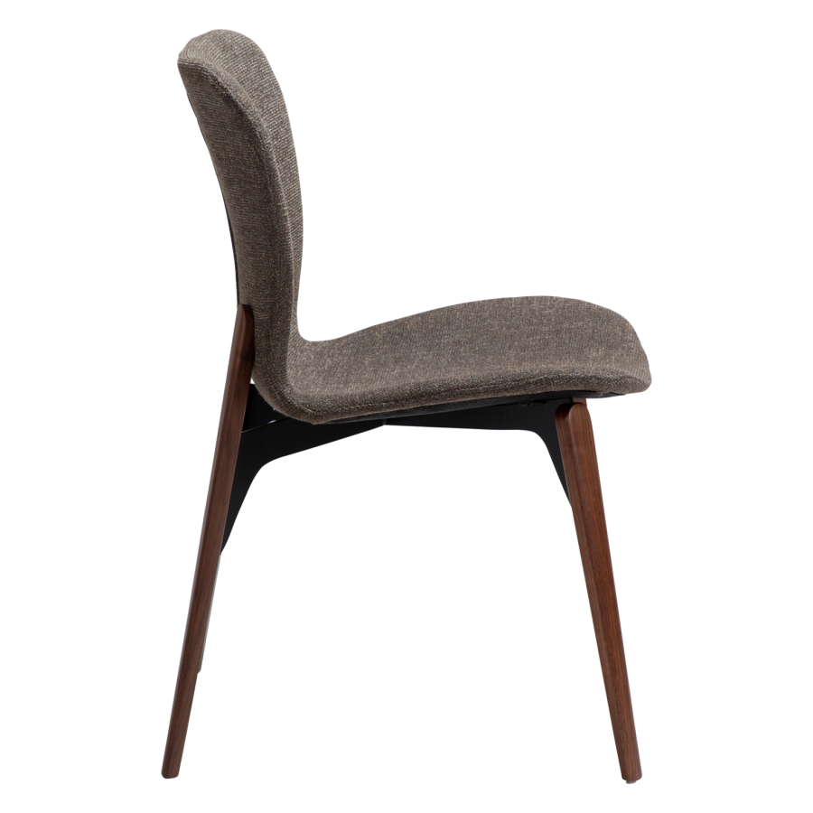 DANFORM Paragon spisebordsstol - Major brun boucléstof og valnd asketr