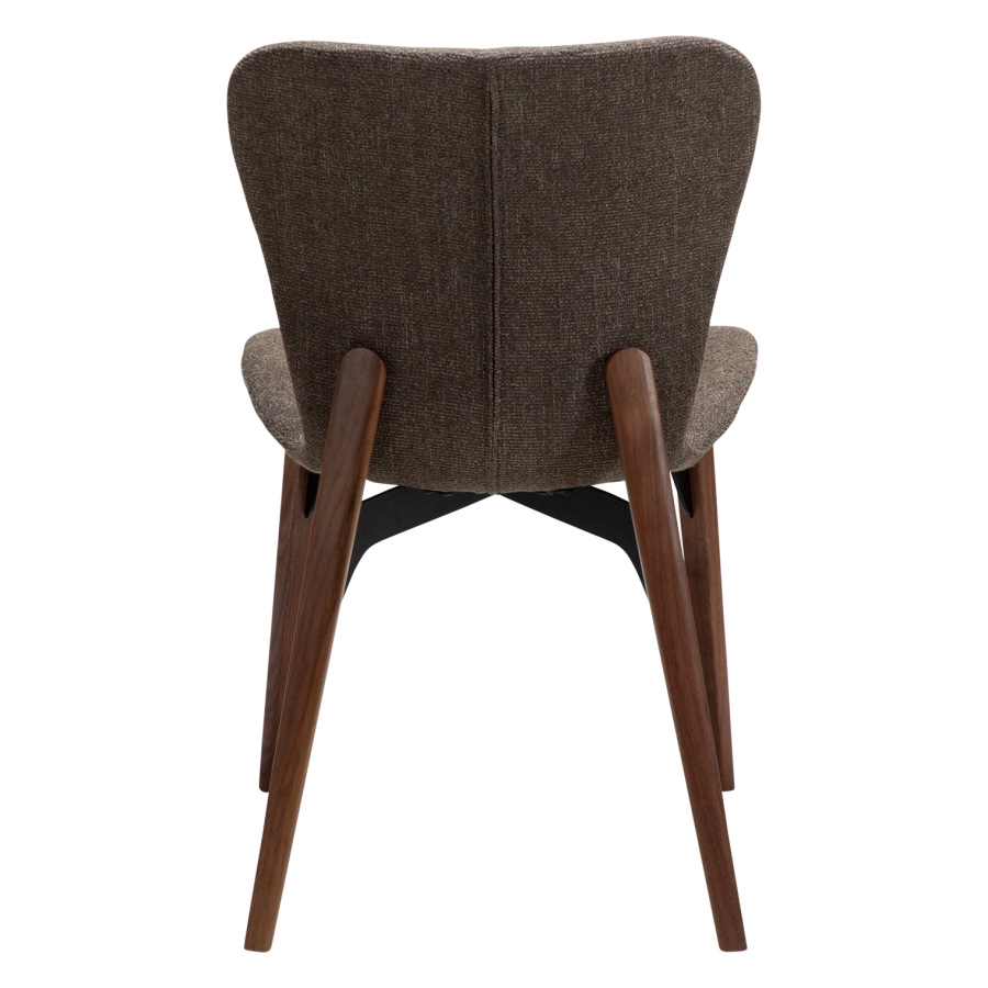 DANFORM Paragon spisebordsstol - Major brun boucléstof og valnd asketr
