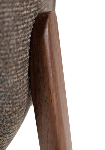 DANFORM Paragon spisebordsstol - Major brun boucléstof og valnd asketr
