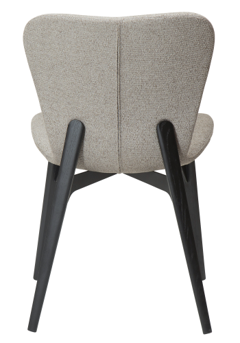 DAN-FORM PARAGON Stol Pebble earth bouclé stof m. ben af sortbejdset ask