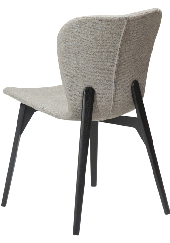 DAN-FORM PARAGON Stol Pebble earth bouclé stof m. ben af sortbejdset ask