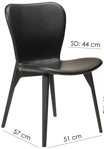 DAN-FORM PARAGON Stol Pebble earth bouclé stof m. ben af sortbejdset ask