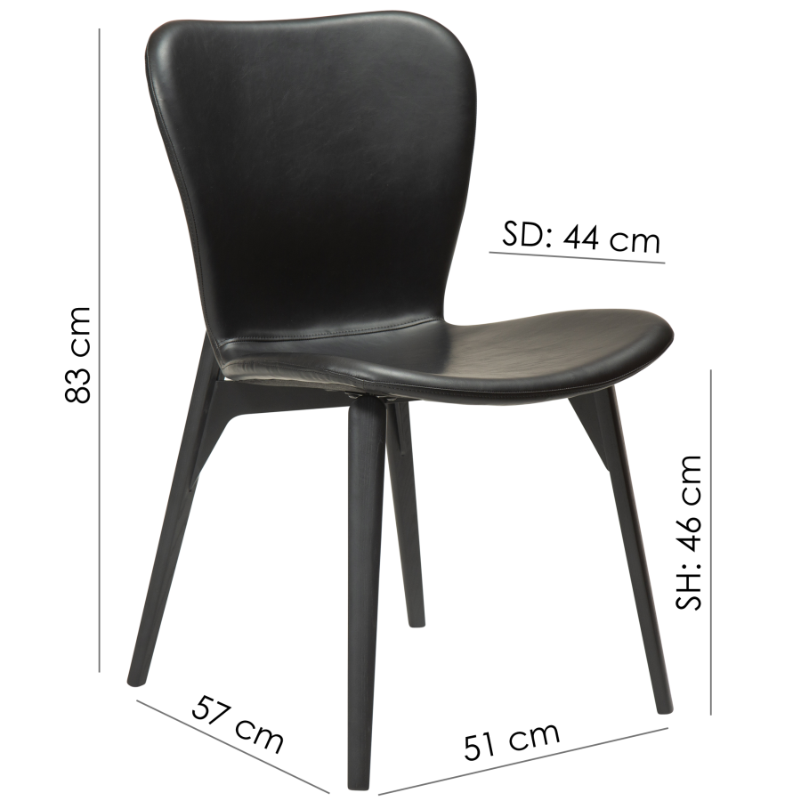 DAN-FORM PARAGON Stol Pebble earth bouclé stof m. ben af sortbejdset ask