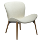 DAN-FORM PARAGON Lounge Chair Bone hvid bouclé stof m. egetrsben