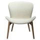 DAN-FORM PARAGON Lounge Chair Bone hvid bouclé stof m. egetrsben
