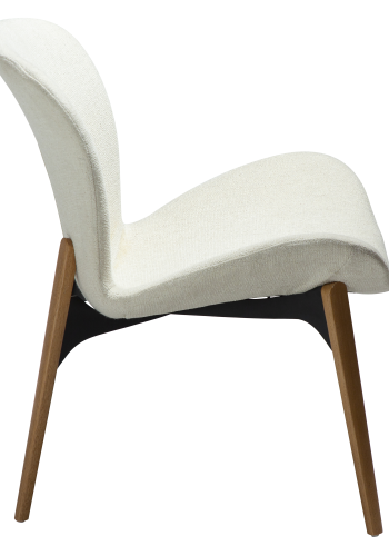 DAN-FORM PARAGON Lounge Chair Bone hvid bouclé stof m. egetrsben