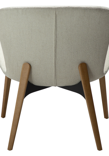 DAN-FORM PARAGON Lounge Chair Bone hvid bouclé stof m. egetrsben