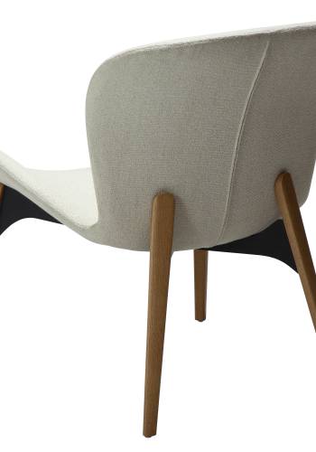 DAN-FORM PARAGON Lounge Chair Bone hvid bouclé stof m. egetrsben