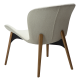 DAN-FORM PARAGON Lounge Chair Bone hvid bouclé stof m. egetrsben