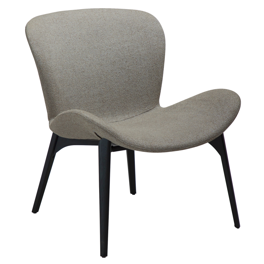 DAN-FORM PARAGON Lounge Chair Pebble earth bouclé stof m. ben af sortbejdset ask